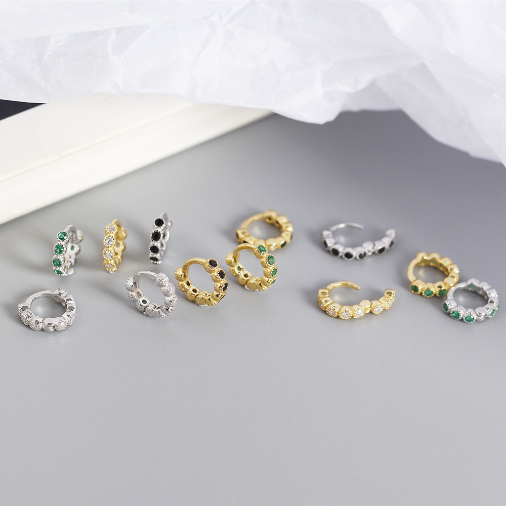 Geometric Fashion Gem Plating Earrings display picture 7