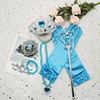 Snow Romance children birthday princess Dress up perform Jewelry Magic Stick glove Necklace suit