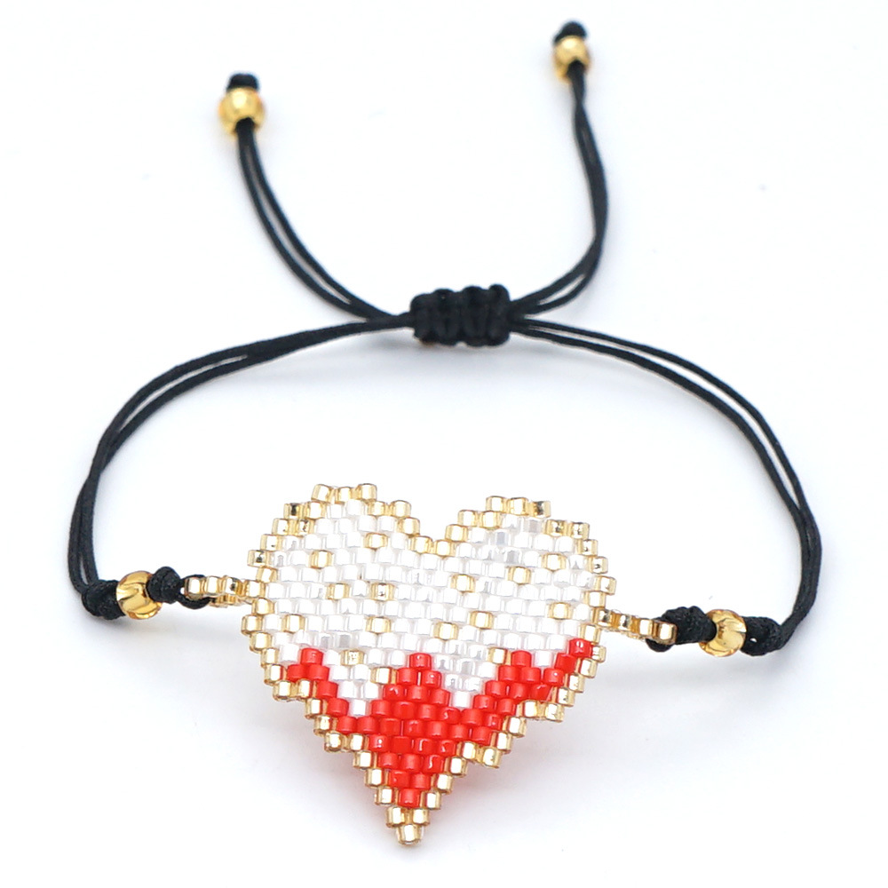 New Bohemia Style Fashion Trend Style Hand-woven Personality Miyuki Rice Beads Love Bracelet display picture 6