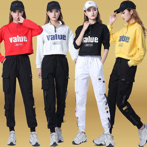 New Square Dance Dress, Flow Step Dance Sportswear, Autumn Fashion Youthful Cotton Ghost Step Dance Clothing Set for Women