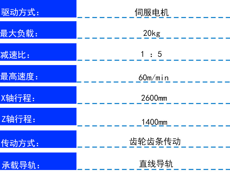 数控车床桁架机械手 产品参数