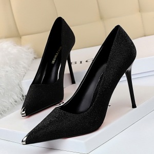 6826-1 han edition sexy show thin party shoes with ultra fine with shallow metal point mouth high-heeled shoes women's s