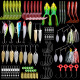 Soft Fishing Lures Kit for Bass, Baits Tackle Including Trout, Salmon, Spoon Lures, Soft Plastic Worms, CrankBait, Jigs, Fishing Lure Set with Free Tackle Box