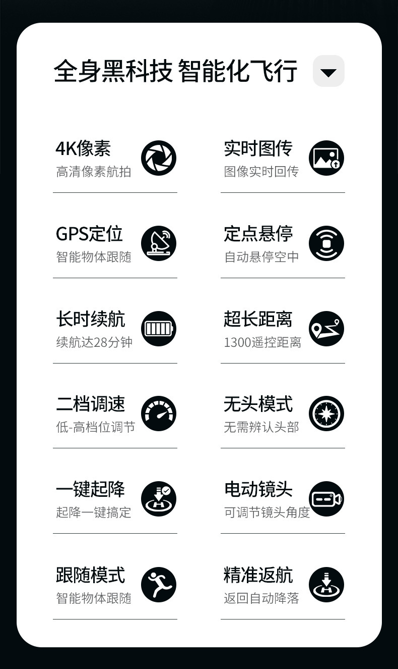 X2000 quad-axis unmanned aerial vehicle, brushless motor, GPS positioning, 4K wide-angle camera, ultra-long endurance remote control aircraft detail image 2