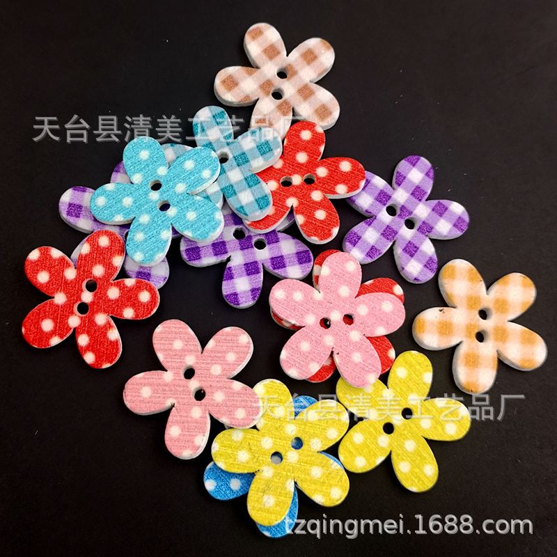 25mm DIY fondo blanco pintado Plaid Plum Dot Plum estilo mezclado Plum Blossom 50 unidades un paquete