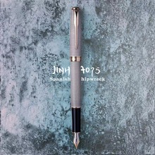 金豪75西沉银格金格钢笔学生练字办公签名适用礼品生日商务0.5mm