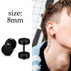 Trend black set, earrings stainless steel, European style, simple and elegant design, wholesale