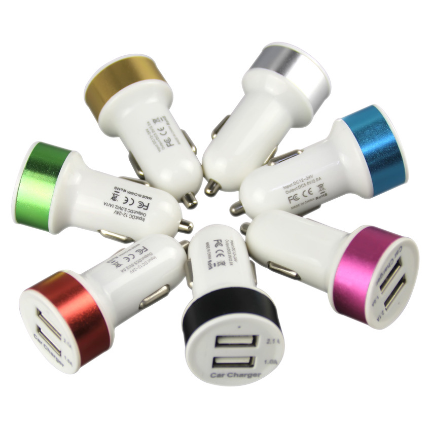 铭辉厂销加工双USB车充车载双U手机充电器2.1A车载充电器C011|ms