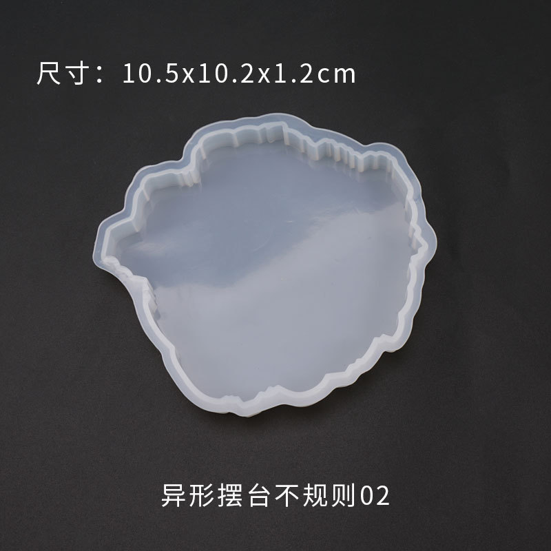 Yu Meiren DIY Crystal epoxi molde especial en forma de onda irregular posavasos decoración de la tabla molde decorativo de silicona molde