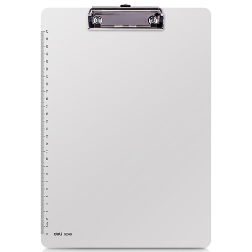 Deli 9248/9247 plastic clip A4 writing file clipboard pad two-color learning writing office stationery