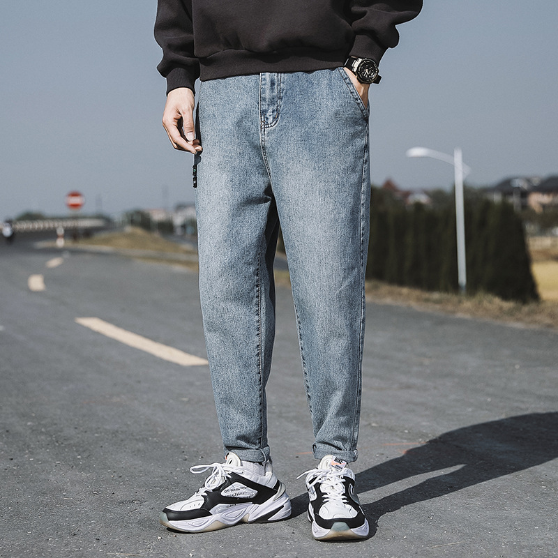 Jeans men's trendy Japanese overalls, sp...