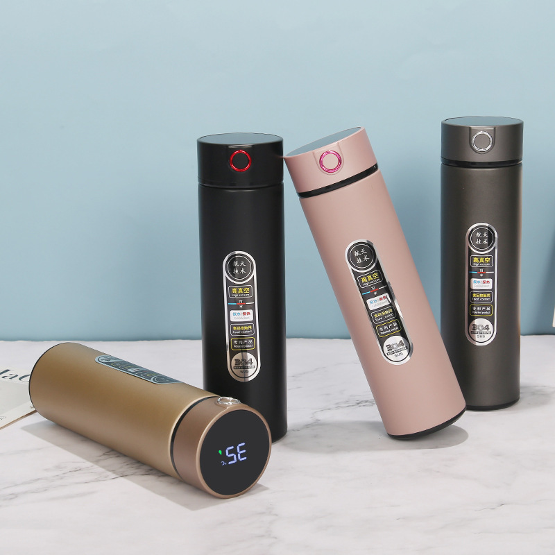 Selling Stainless steel vacuum intelligence vacuum cup business affairs to work in an office Make tea Water cup originality advertisement customized glass wholesale