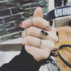 Arrow, set, fashionable universal ring, Korean style, new collection, 5 pieces, on index finger