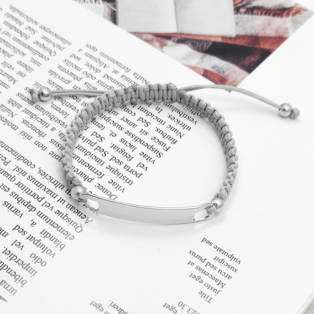 Simple Style Solid Color Stainless Steel Bracelets Knitting Stainless Steel Bracelets