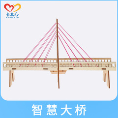 Cable-stayed bridge physical science DIY project materials for primary school students, kindergarten science experiments