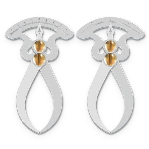 Gap gauge 3-word gauge thickness wall thickness measurement stainless steel high-precision thickness gauge wooden tenon gauge inner and outer diameter conversion gauge