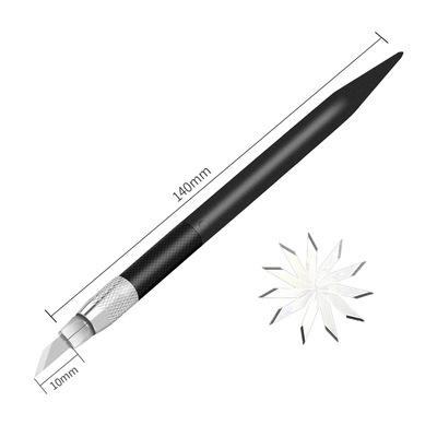 不锈钢美工软陶橡皮章雕刻刀 手机贴膜办公美术文具裁纸刀美工刀