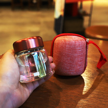 迷你150ml玻璃杯創意潮流網紅水杯便攜小巧男女防漏透明玻璃茶杯
