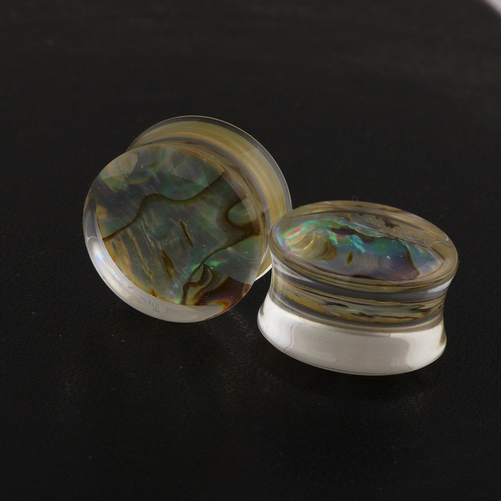 Deer Shell Ear Expander Set 18mm Amber Ear Gauges for Ear Piercing Jewelry Wholesale detail image 9