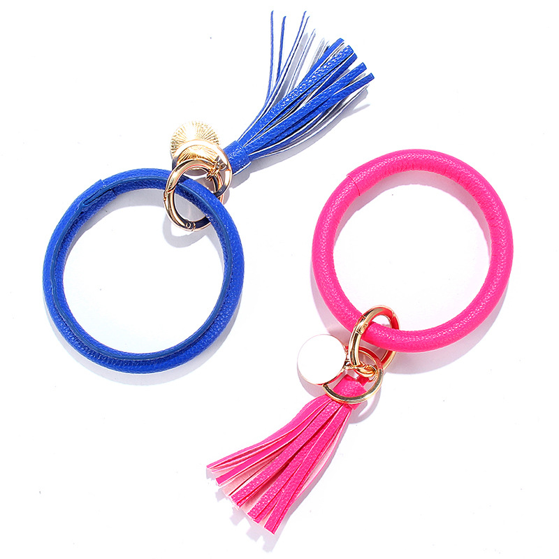 Simple Style Color Block Silica Gel Beaded Women's Keychain 1 Piece display picture 42