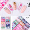 Starry sky for manicure, colorful set, sticker, nail stickers for nails, 10 cells