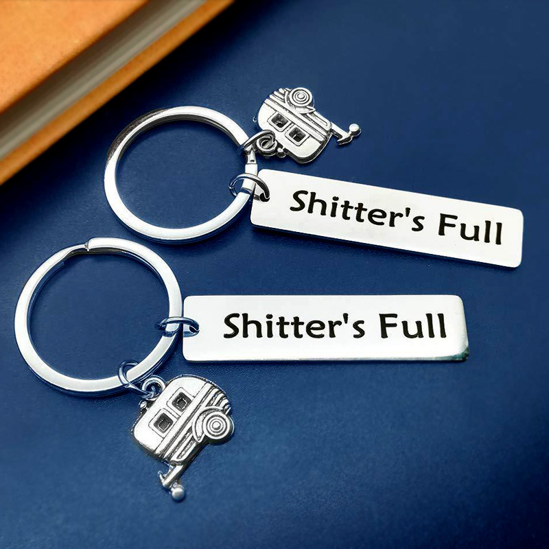 Unisex Gender Polishing Design Simple Style Style 1 Piece Simple Style Word Titanium Steel Polishing Unisex Bag Pendant Keychain