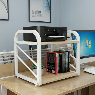 墊高桌面上打印機架子放辦公室桌下可移動收納雙層置物架