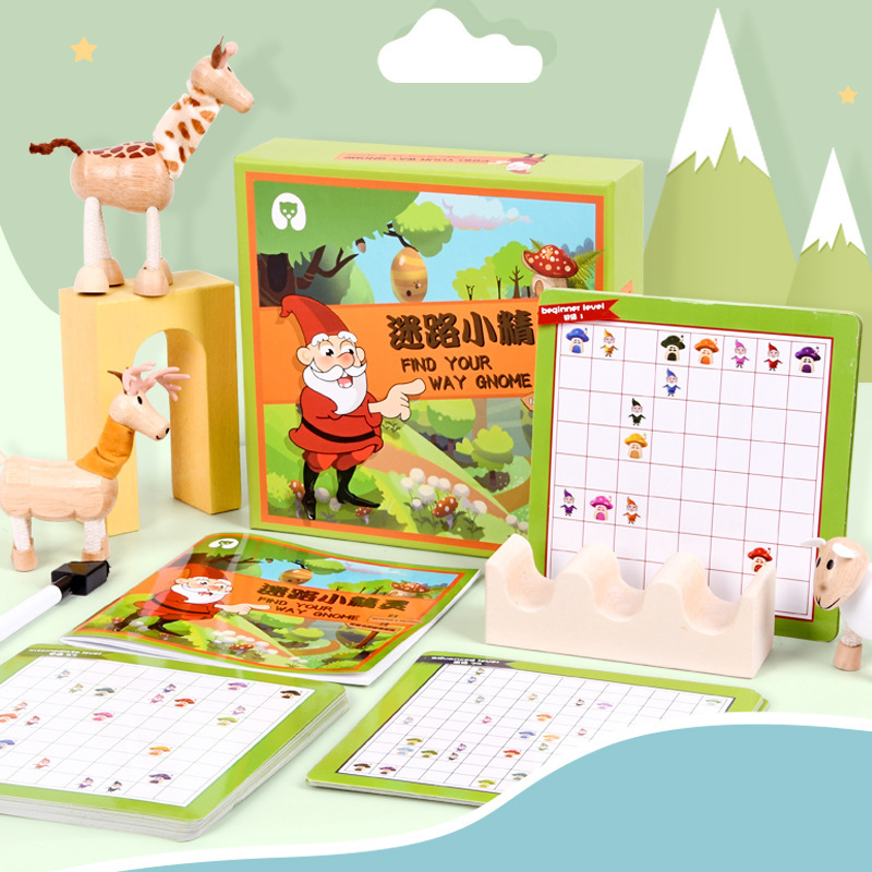 Pensamiento educativo de los niños entrenamiento lógico juego de mesa perdido elfo educación temprana rompecabezas Resolución de Problemas juguetes para 4-7 años de edad bebé