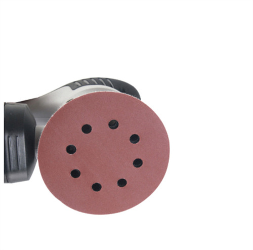 Cross-border 5-inch 8-hole polished red sandpaper 125MM holed wall wood polishing flocking sheet 100pc set