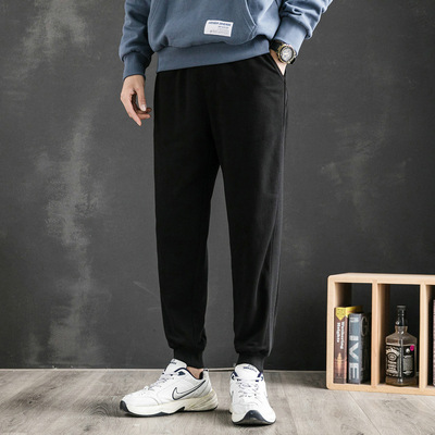 2020新款休闲裤男韩版宽松九分裤男港风束脚裤青少年时尚小脚裤潮|ms