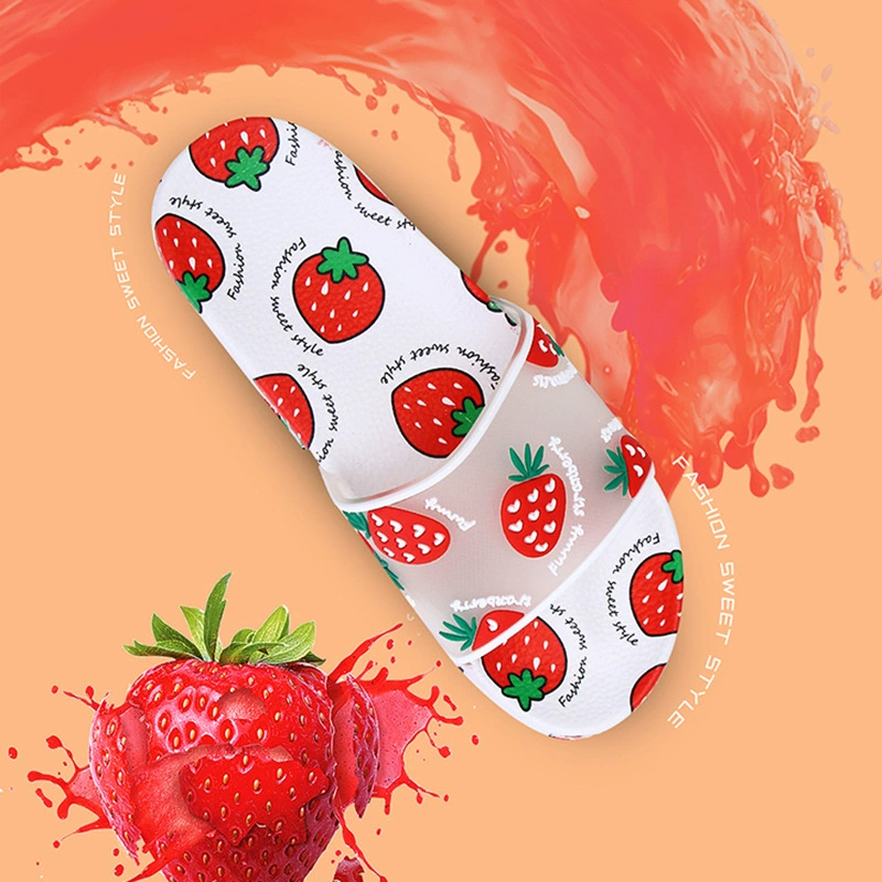 Сет Red fruits сланцы Женские Xia милые девочки сердечко Ин Фэнцзю дом и на улице желейные тапочки