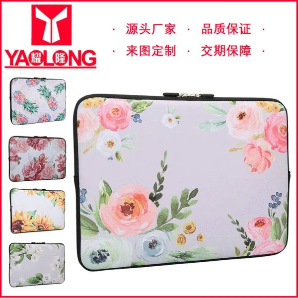 Diving Material Sublimation Waterproof Shockproof iPad Laptop Tablet Protective Case Zipper Apple Computer Sleeve Bag