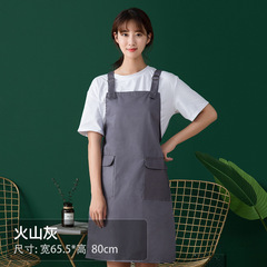 廣告圍裙定製雙口袋滌棉防水圍裙背帶式調節logo定做工作禮品圍裙