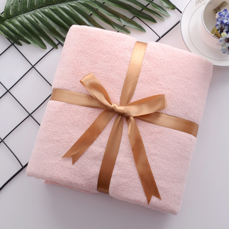 Coral fleece bath towel high density men's and women's beach towel adult personality soft absorbent cute quick-drying gift custom logo