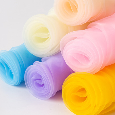 欧根纱布料面料 裙料纱布黑色婚纱网纱批发透明硬纱薄纱 蕾丝布料|ms