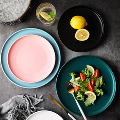 Nordic creative ceramic steak plate western dinner plate tray home use serving plate popular Instagram tableware breakfast plate flat plate