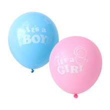 It's a boy/Girl 蓝色粉色新生男孩女孩宝宝满月庆生装饰气球