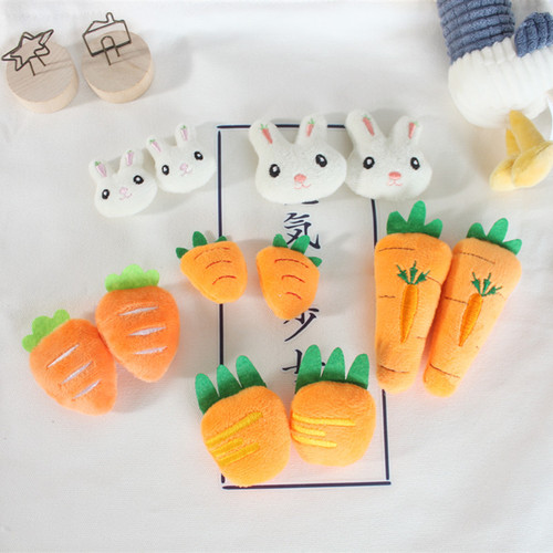 Cute Plush Carrot Rabbit Brooch Cute Bunny Rabbit White Rabbit Accessories Bag Hat Clothing Accessories