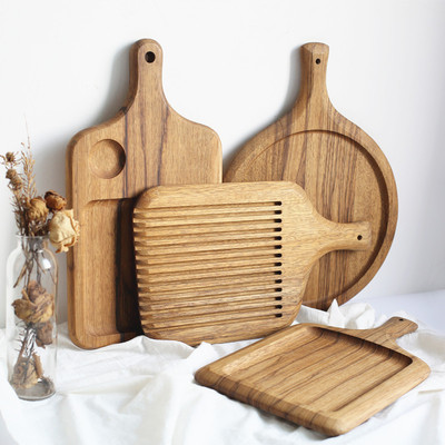 斑 马木多功能菜板砧板披萨板餐板木质托盘一器多用可定制|ms