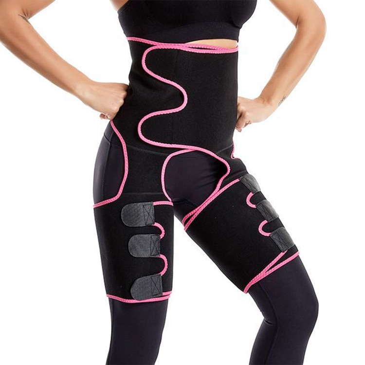 工厂直销亚马逊女提臀带爆汗塑腰带运动健美可调节连体束腰束腿带|ms