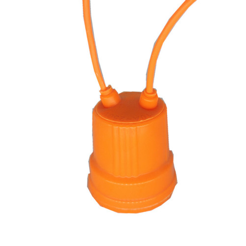 Waterproof corded chandelier lamp holder 064 soft ceramic suspended E27 screw universal outdoor yellow leather chandelier head