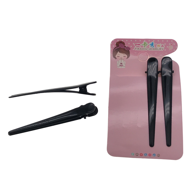 Conjunto de cuatro piezas de una tarjeta de presentación conjunto de tarjetas de pintura en aerosol clip de pico de pato horquilla clip de cuerno un yuan tienda de accesorios para el cabello accesorios para la cabeza