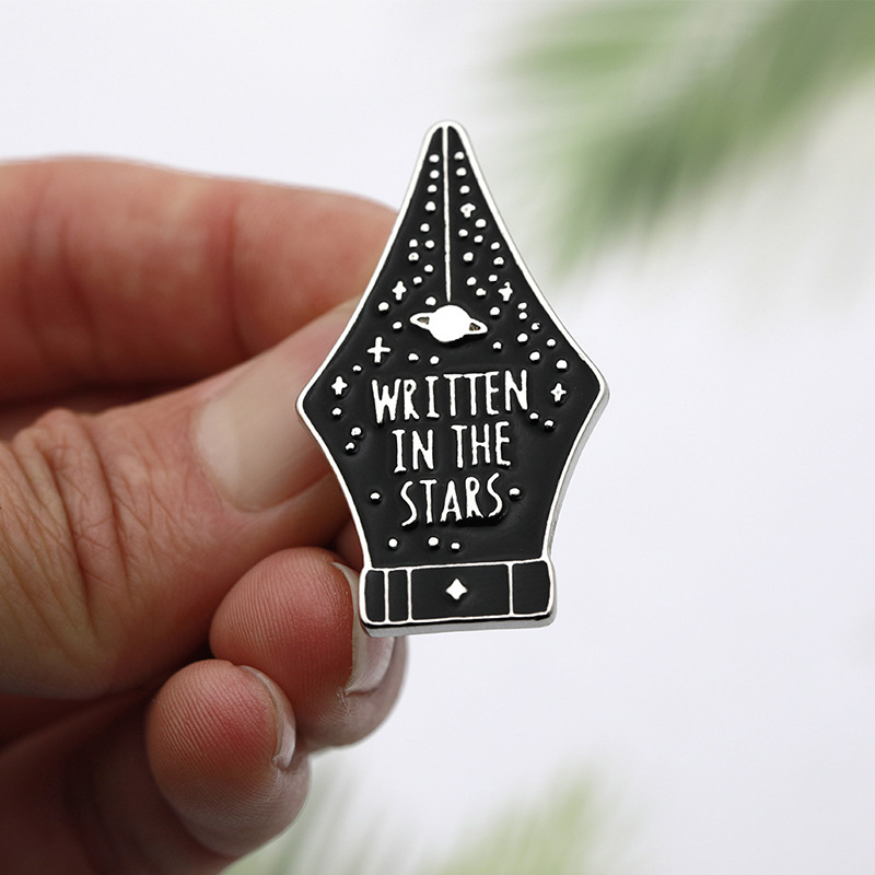 Fashion Written Stars Pen Brooch Written  Stars Women Wholesale Nihaojewelry display picture 3