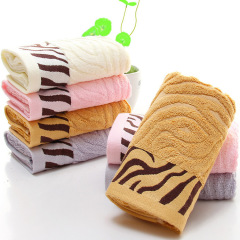 Factory Wholesale Bamboo Fiber Towels Tiger Pattern Thickened 115g Face Towels Daily Use Wholesale Gift Bamboo Charcoal Fiber Towels