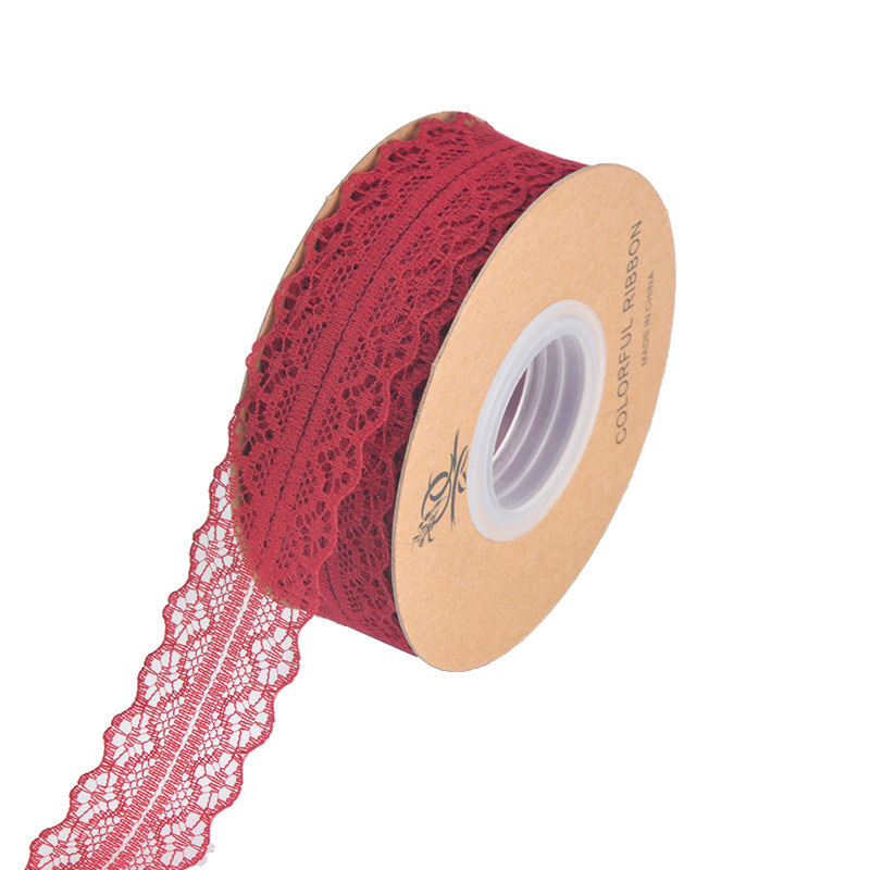 Fibra color 3cm flor pastel caja de regalo mano hecho a mano DIY tocado cinta de encaje arco cinta al por mayor