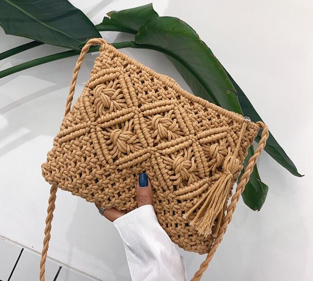 187g Weight Zipper Closure Type Single Shoulder Strap Strap Type Square Bag Bags Type Daily Occasion Straw Material Women's Backpack Backpack Solid Color Pattern All Seasons Season Women'S Gender Fashion Style Square Shape Small Size Women's Small All Seasons Straw Fashion Square Bag