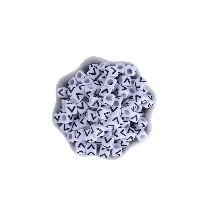 7mm plástico 26 inglés letras DIY creativo bebé nombre personalizado chupete cadena pulsera Accesorios