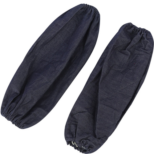 Black Blue Thickened Extended Large Fat Wear-resistant Stain-proof Dirty Welding Work Protective Sleeve for Autumn and Winter