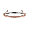 Woven accessory handmade, copper bracelet, micro incrustation