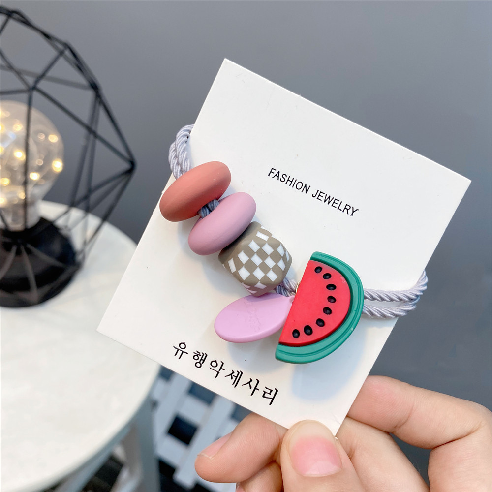 Korean Cute Fruit  Elastic Knotted Hair Ring display picture 6